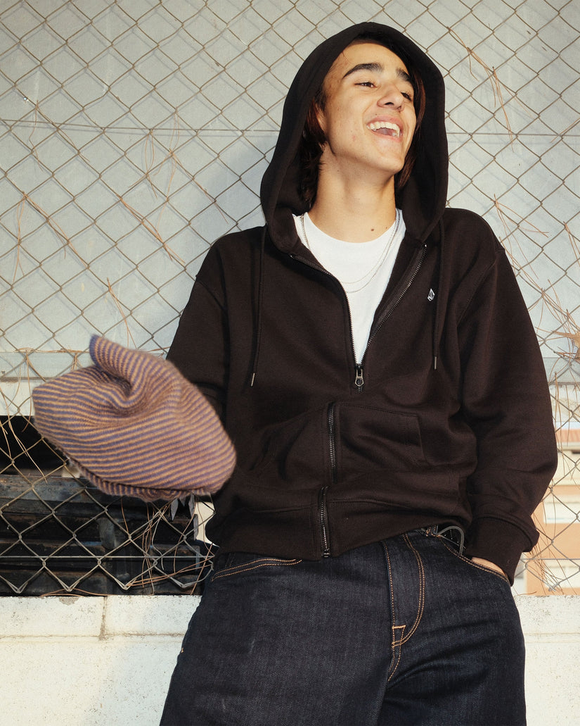 Single Stone Kapuzenjacke - Black