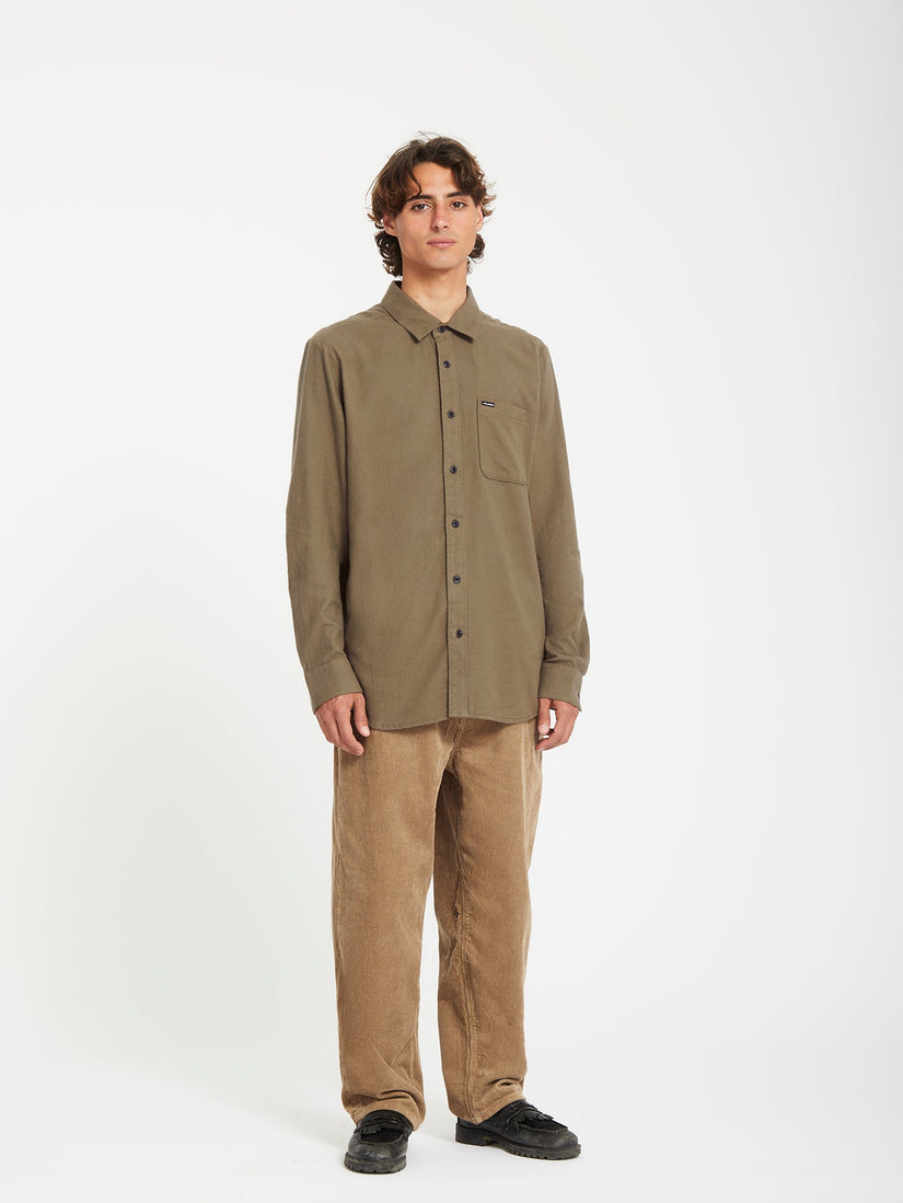 Caden Solid Hemd - Wintermoss