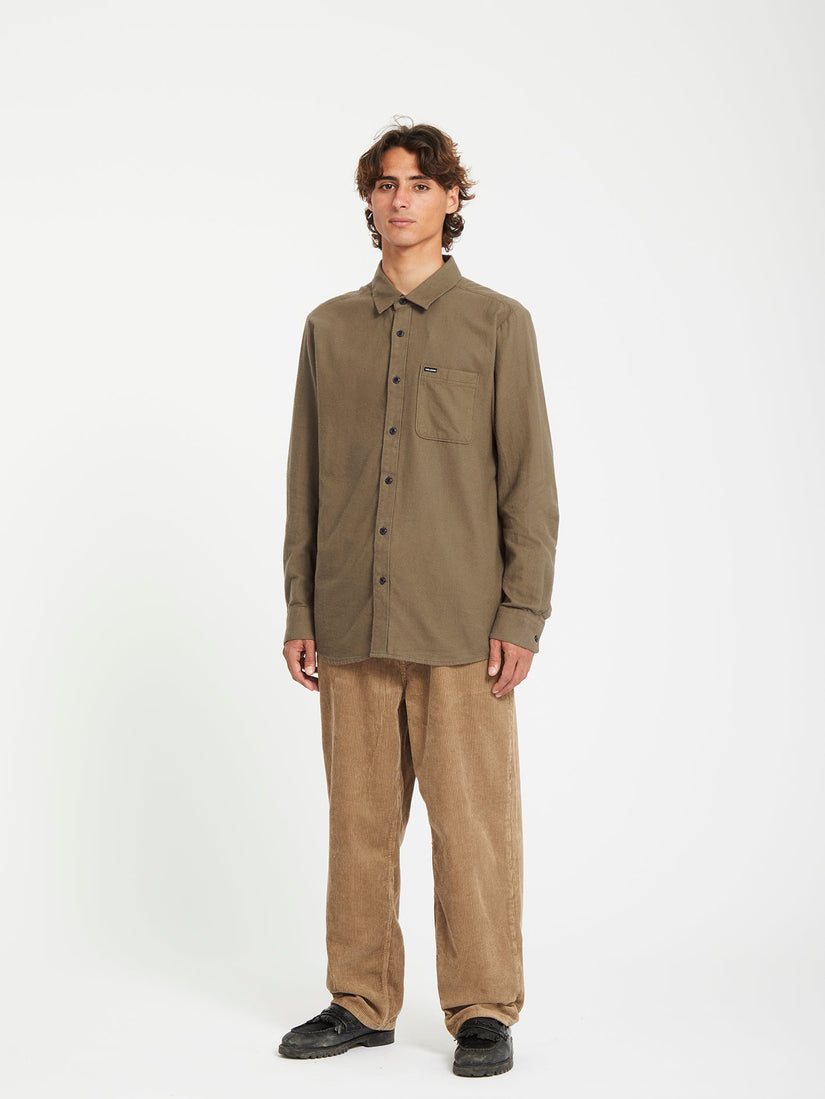 Caden Solid Hemd - Wintermoss
