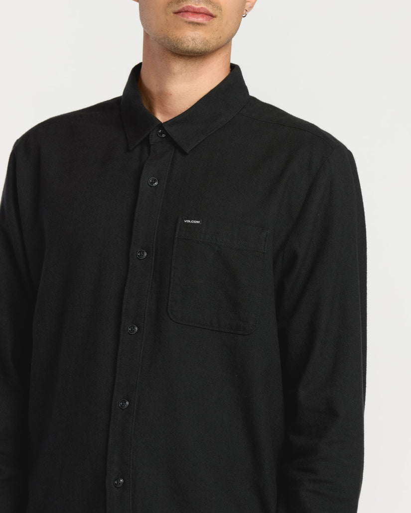 Caden Solid Hemd - Antique Black