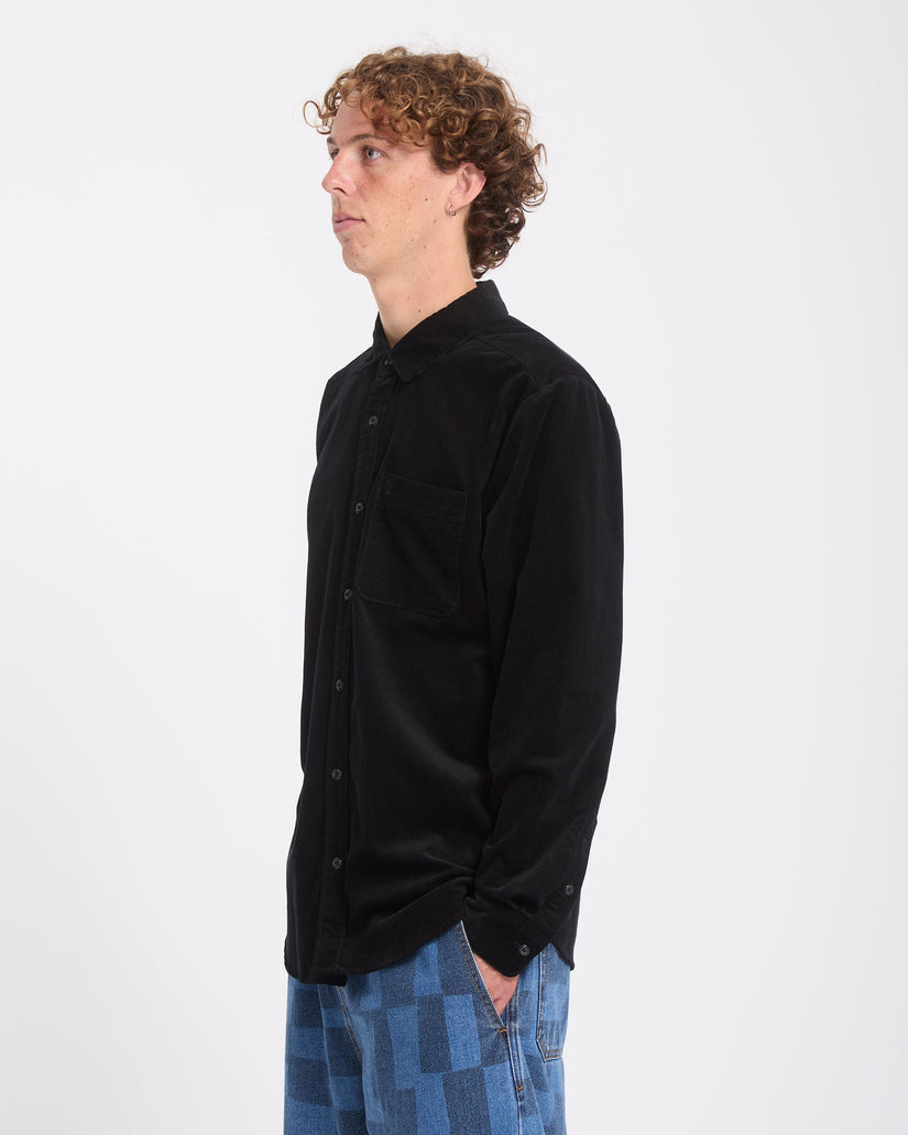 Zander Cordhemd - Black Combo