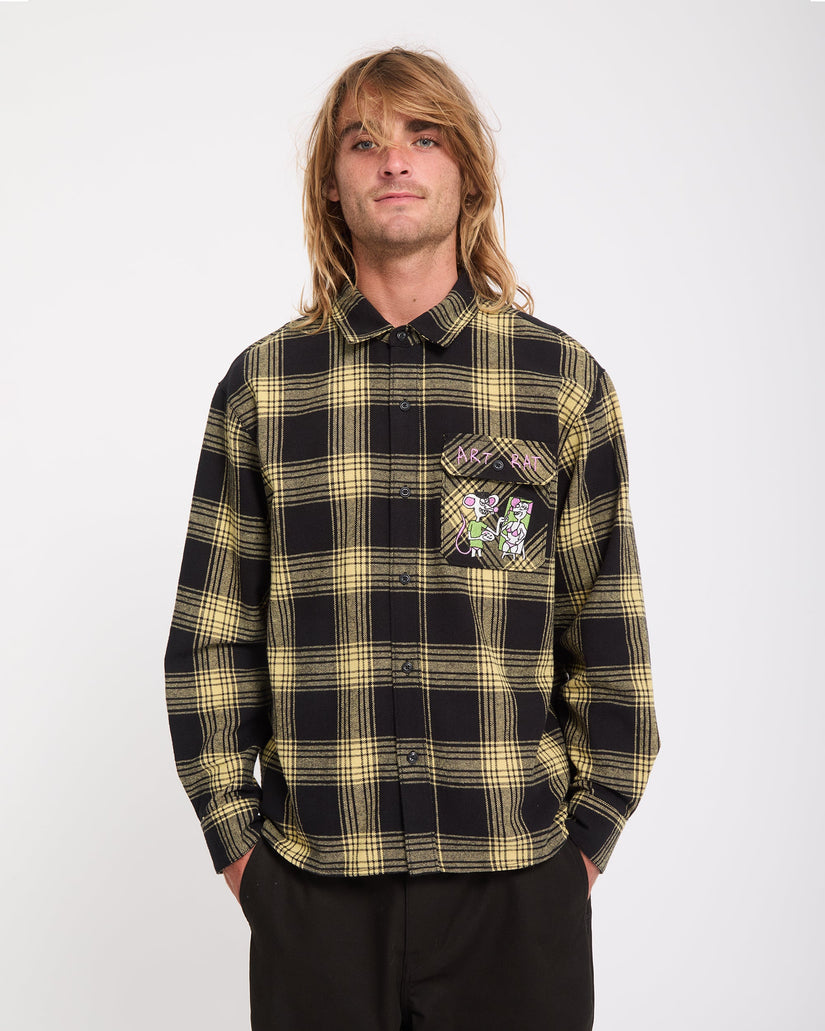 Ozzy Plaid Hemd - Mustard