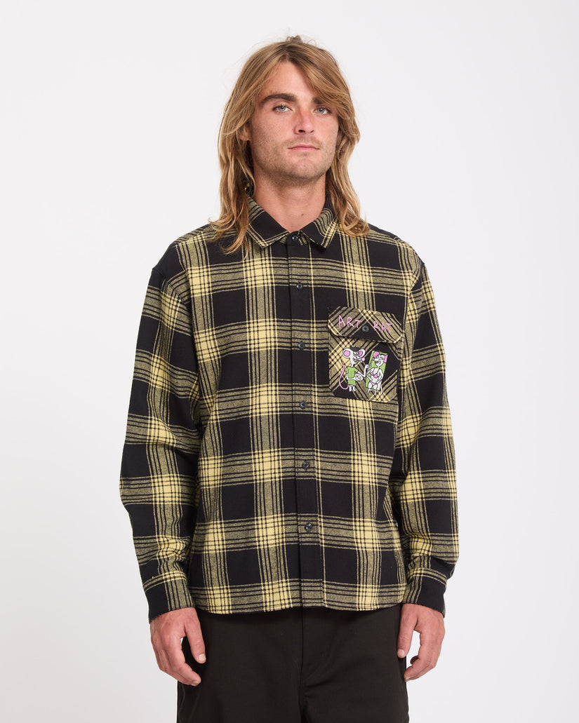 Ozzy Plaid Hemd - Mustard