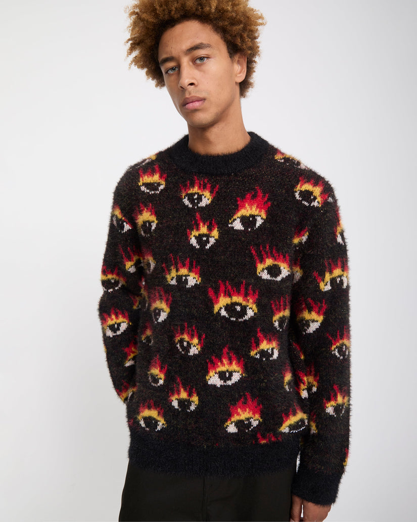 Ozzy Eyes Pullover - Black