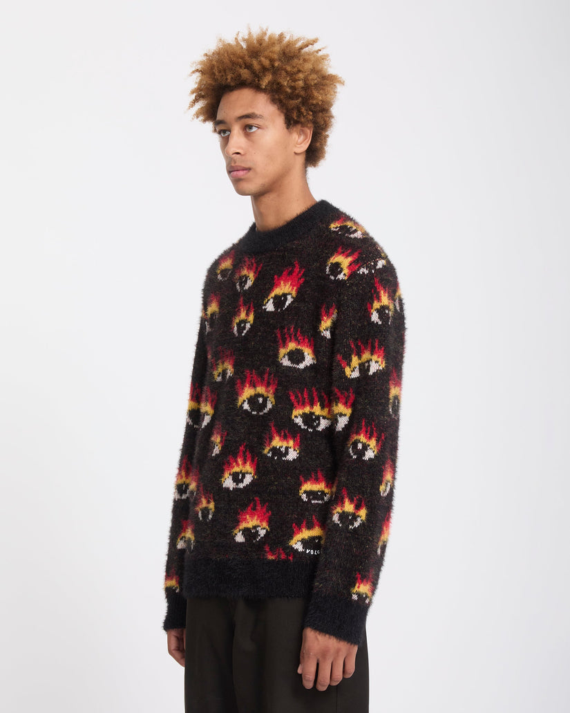 Ozzy Eyes Pullover - Black