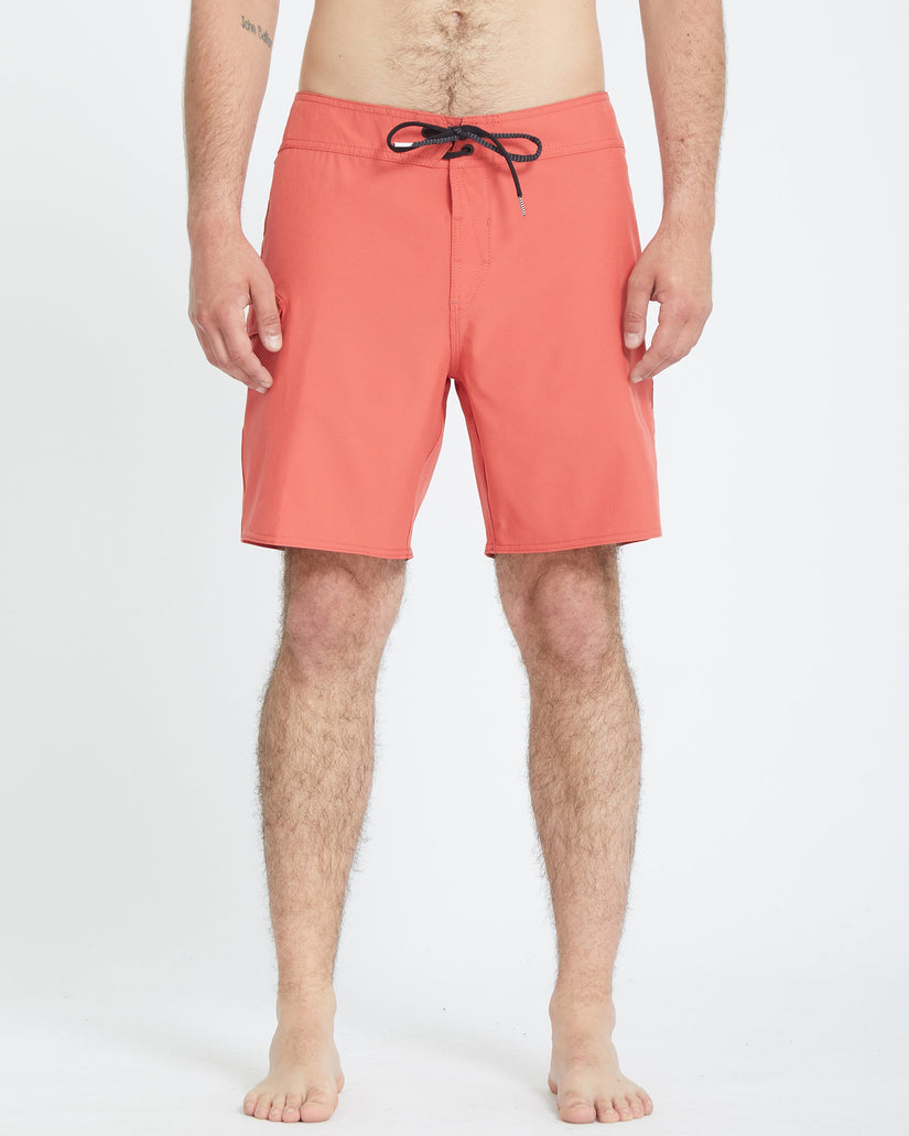 Lido Solid Mod 18" Boardshorts - CRANBERRY