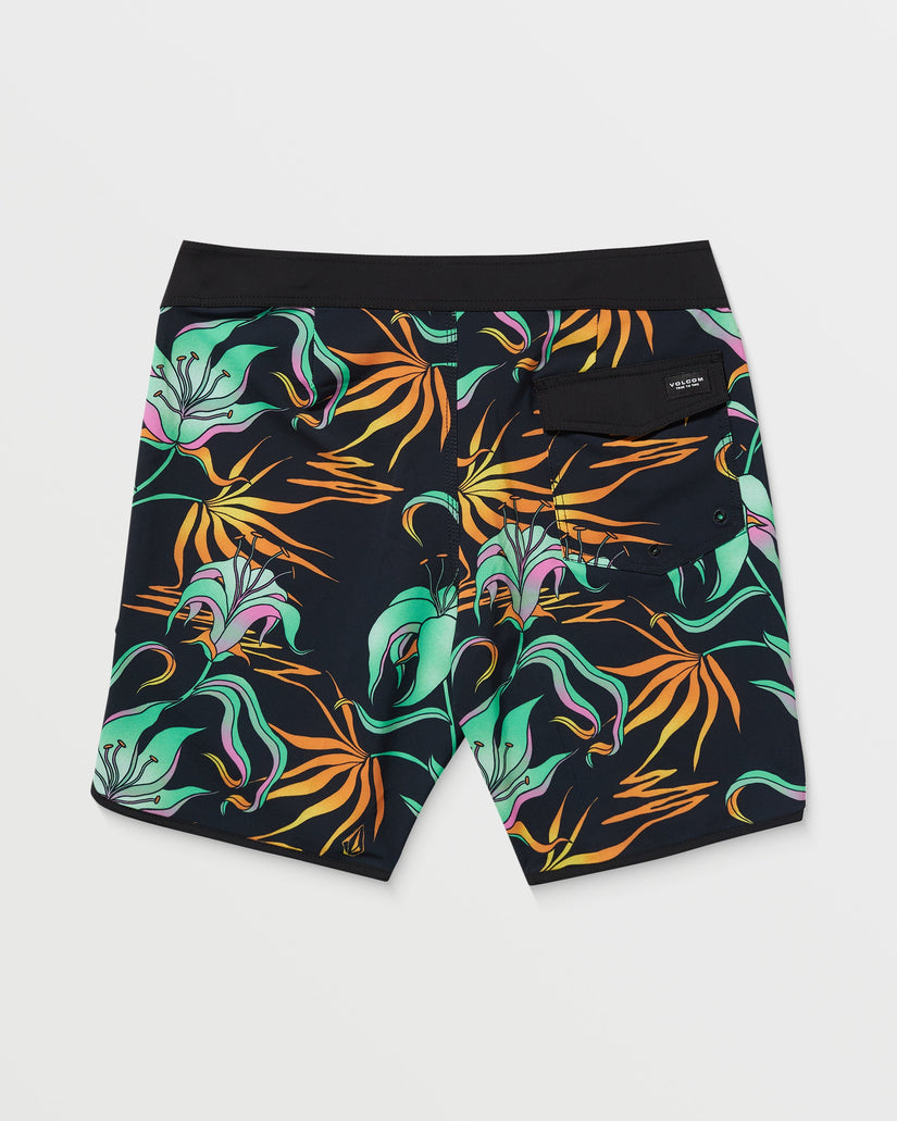 Infuse Scallop Mod 19" Boardshorts - Black Green