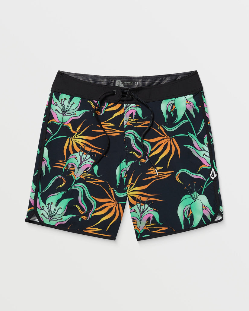 Infuse Scallop Mod 19" Boardshorts - Black Green