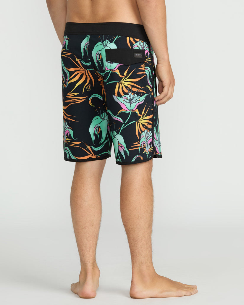 Infuse Scallop Mod 19" Boardshorts - Black Green