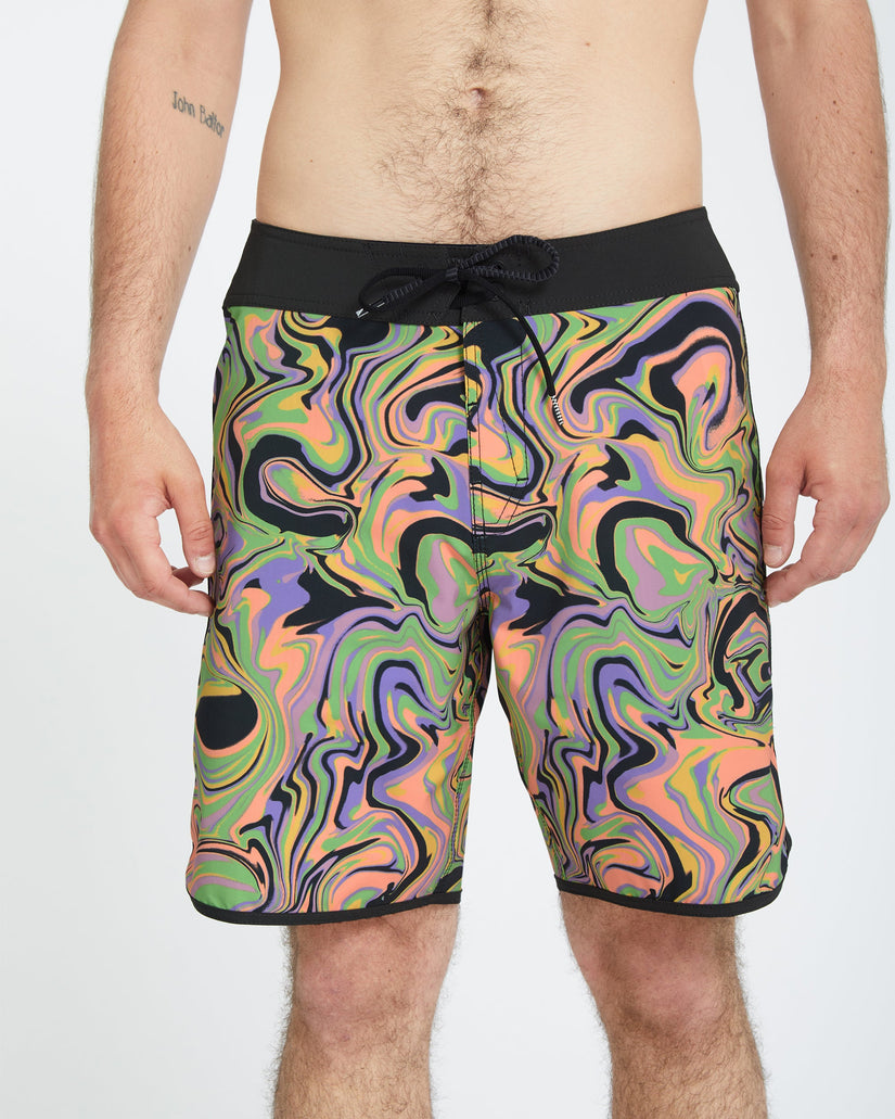 Infuse Scallop Mod 19" Boardshorts - STEEL PURPLE