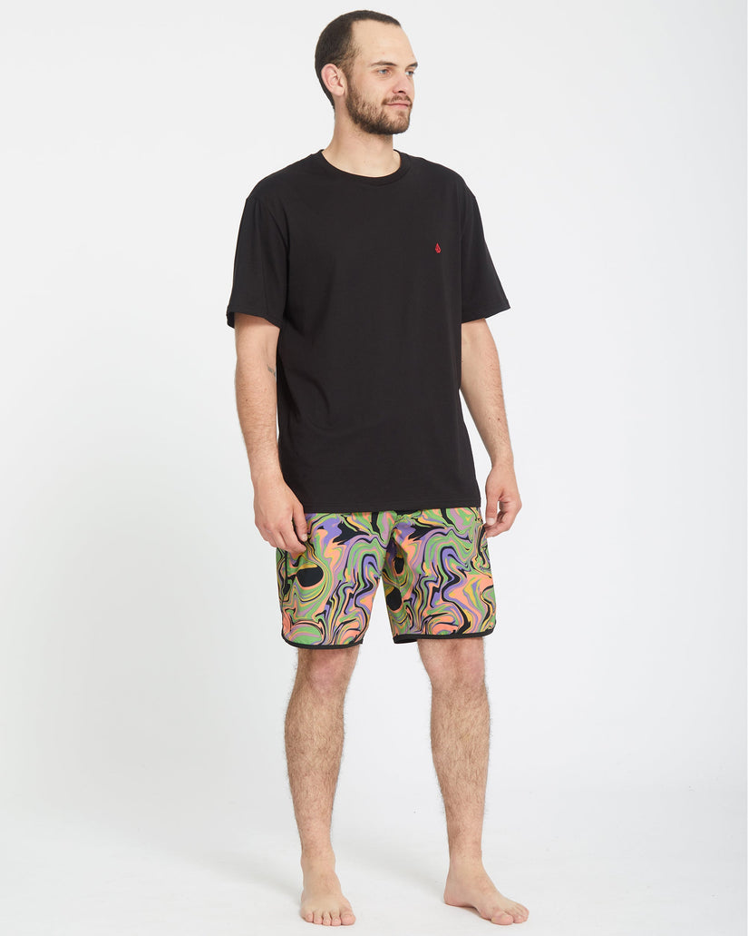 Infuse Scallop Mod 19" Boardshorts - STEEL PURPLE