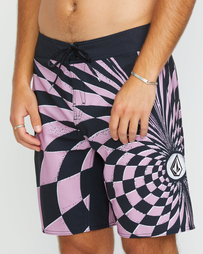 Spiral Stn Mod 20" Boardshorts - STEEL PURPLE