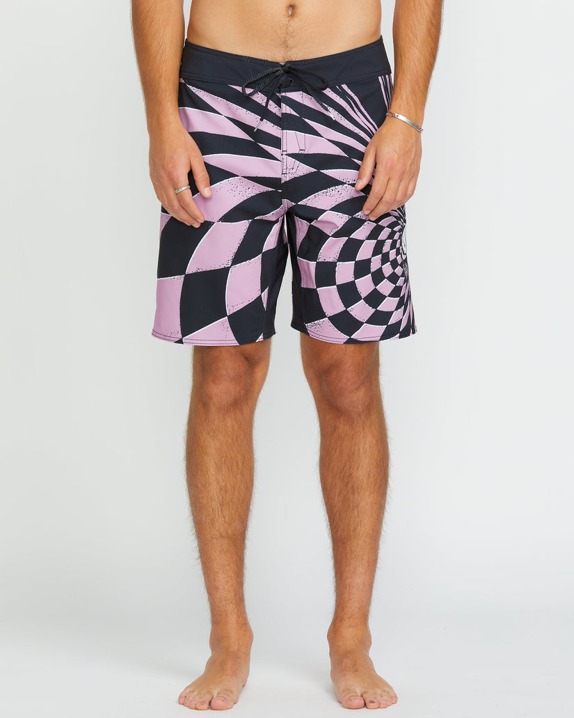 Spiral Stn Mod 20" Boardshorts - STEEL PURPLE