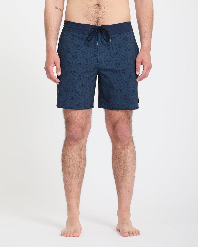 Psych Cotton Stoney 17" Boardshorts - Midnight Blue