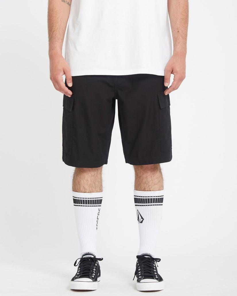 Strange Tripper Cargo 22" Shorts - BLACK
