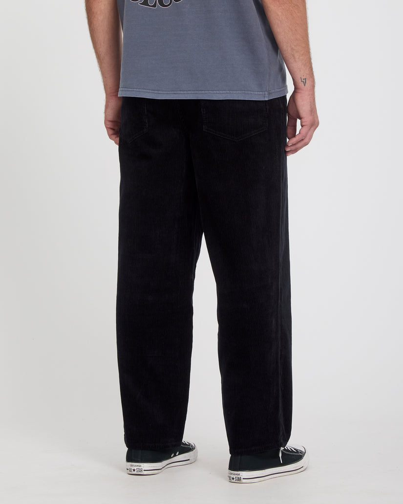 Billow Tapered Cordhose - Black