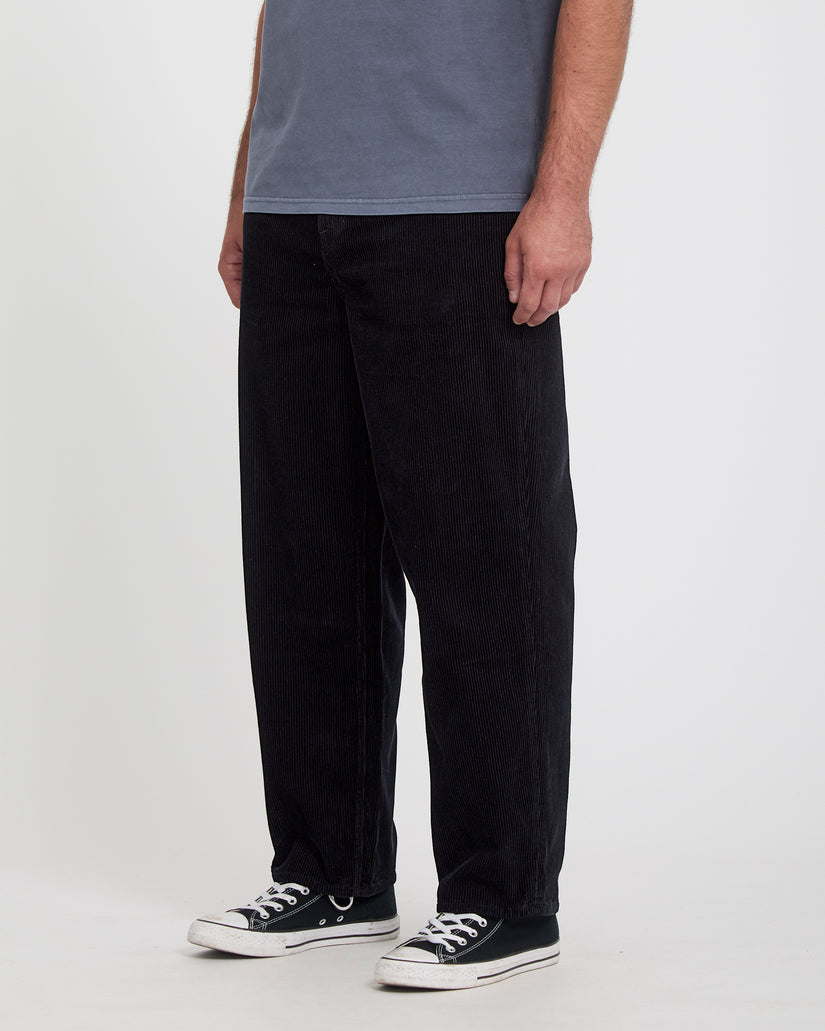 Billow Tapered Cordhose - Black