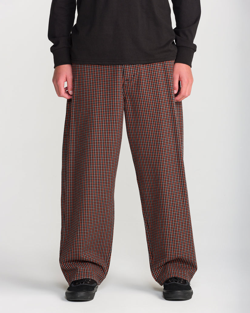 Billow Plaid Hose - Patina Brown