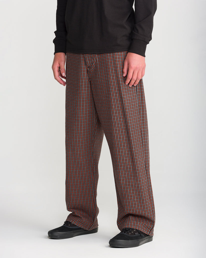 Billow Plaid Hose - Patina Brown