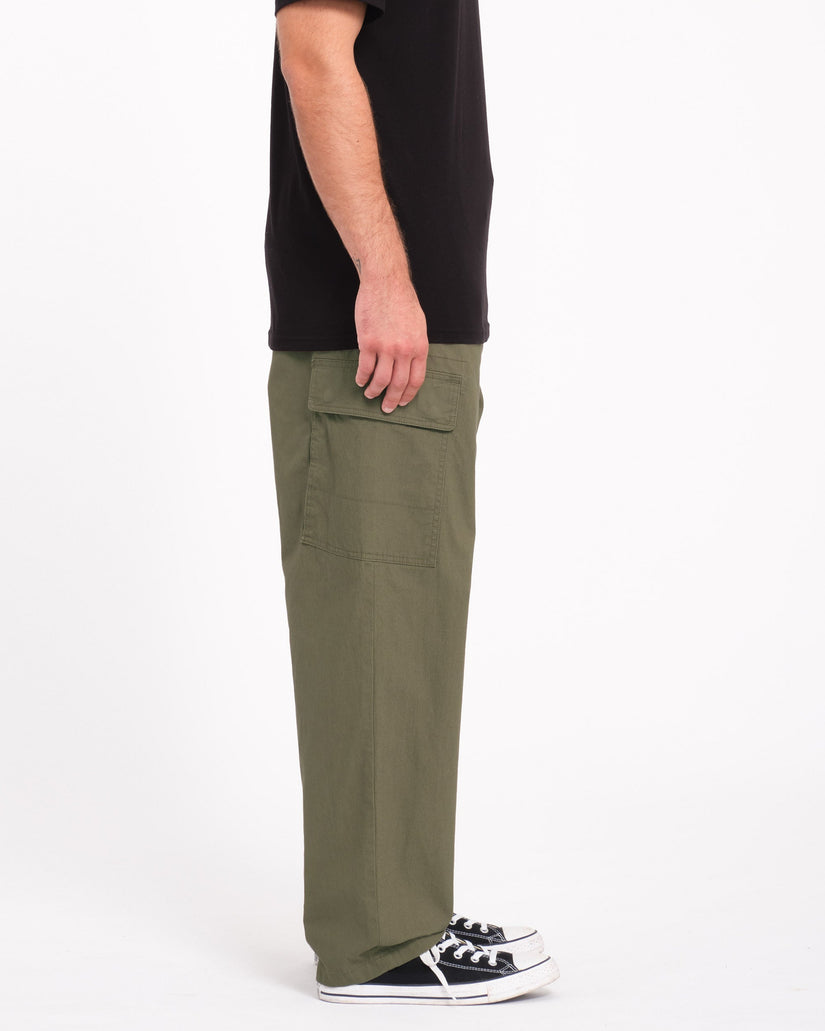 Billow Tapered Elasticated Waist Cargo - WINTERMOSS