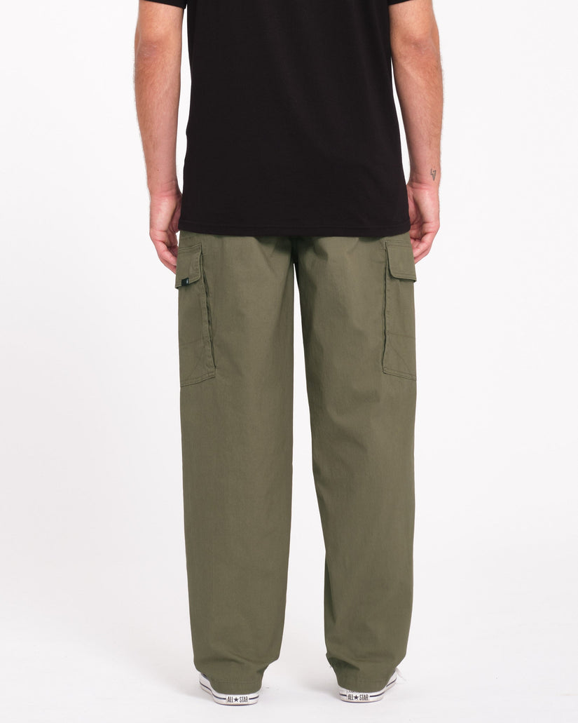 Billow Tapered Elasticated Waist Cargo - WINTERMOSS