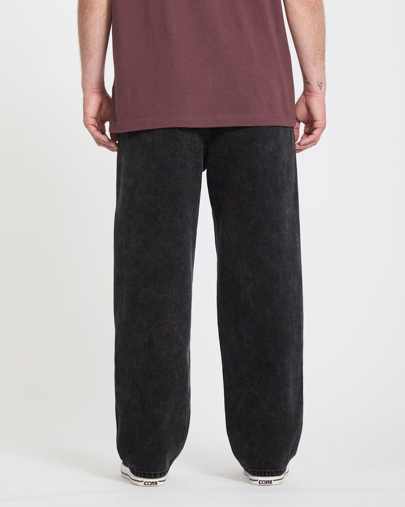 Freazy Loose Elasticated Waist Jeans - Blackity Black
