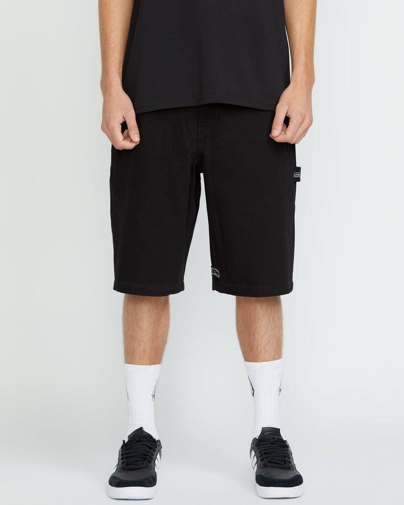 Sawhorse Denim Shorts - BLACK