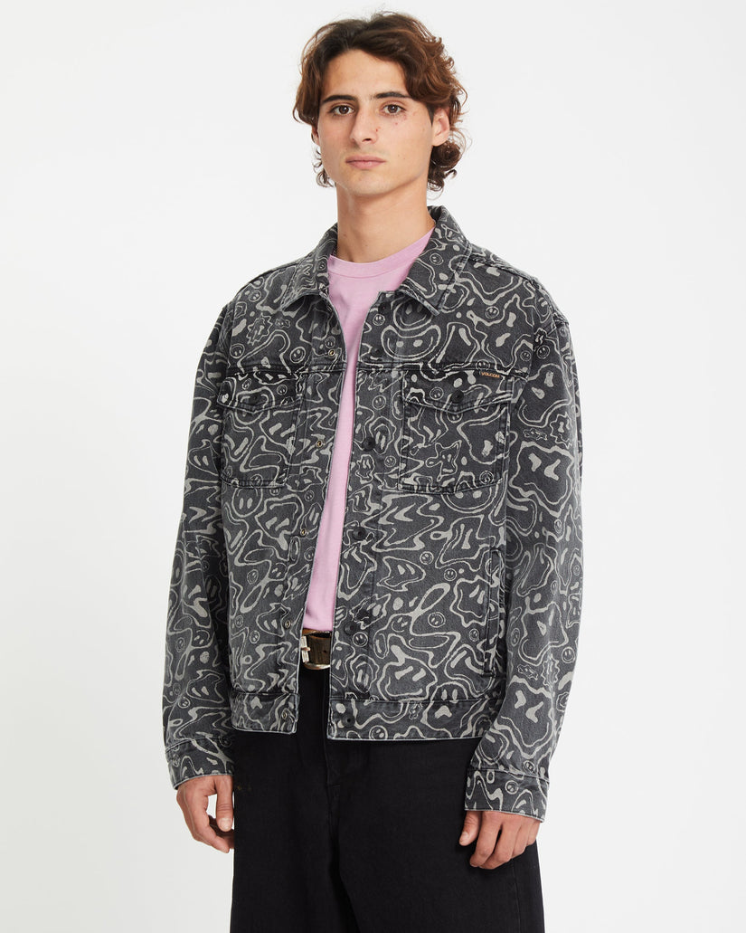 Filip Rygalski Denim Jacke - BLACK PRINT