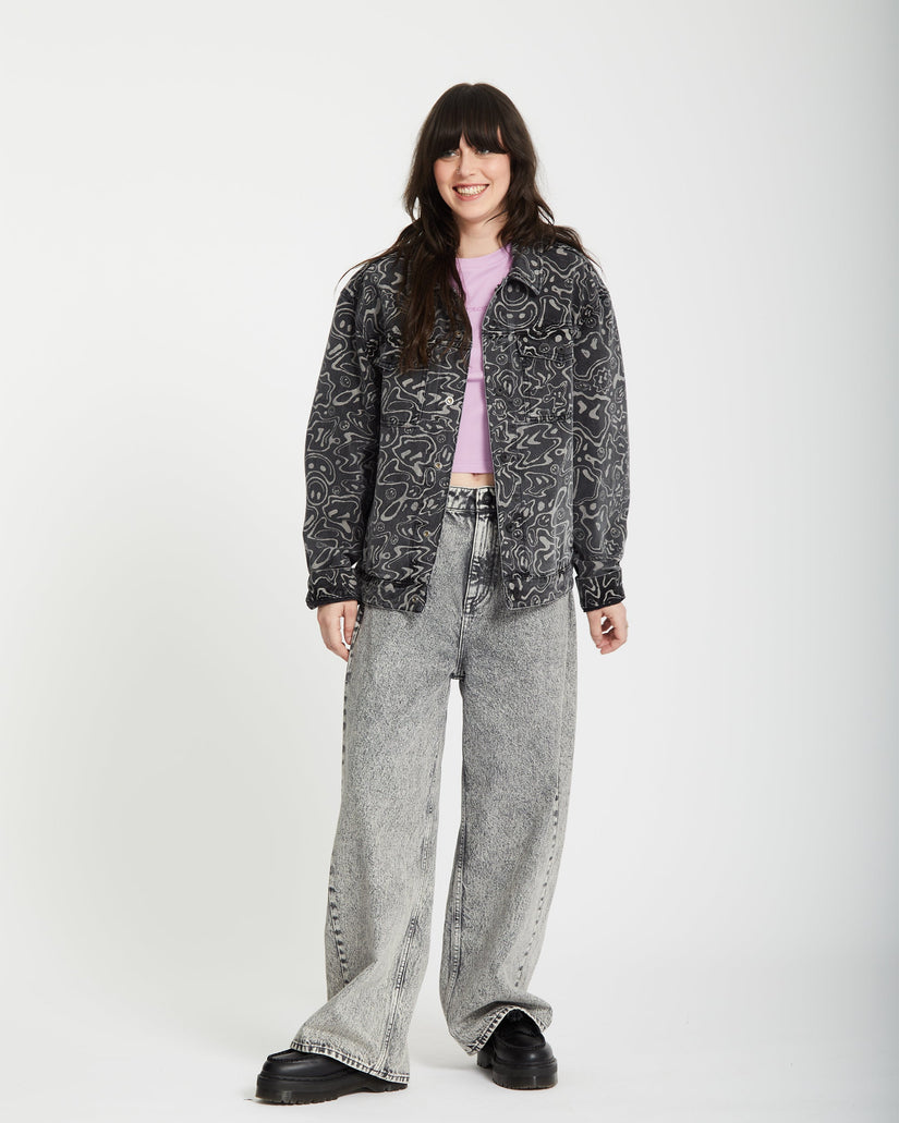 Filip Rygalski Denim Jacke - BLACK PRINT