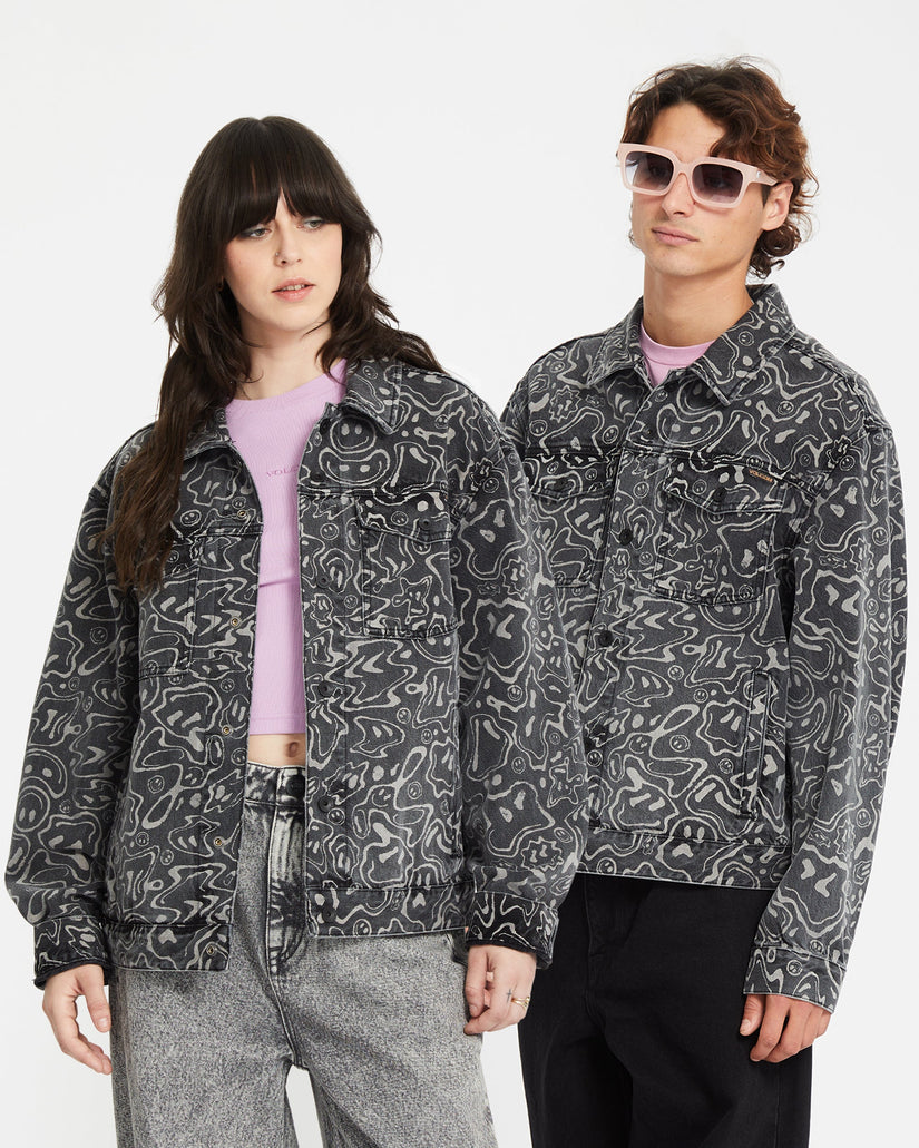 Filip Rygalski Denim Jacke - BLACK PRINT