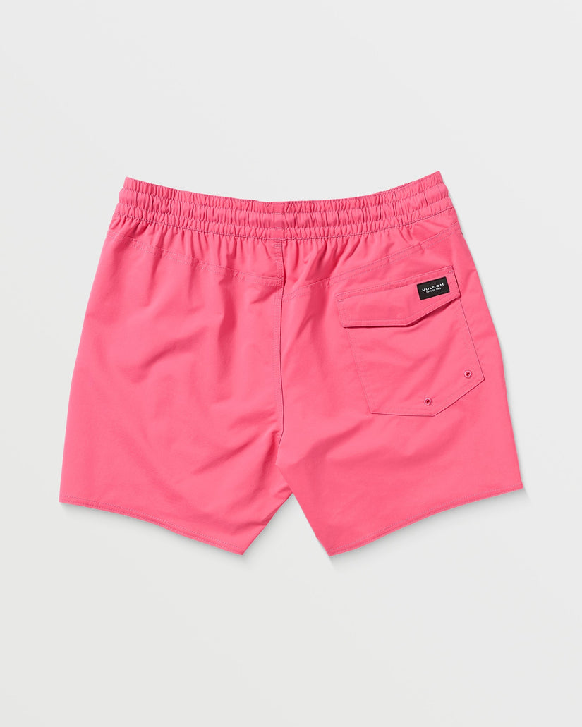 Lido Solid Trunk 16" Boardshorts - NEON PINK