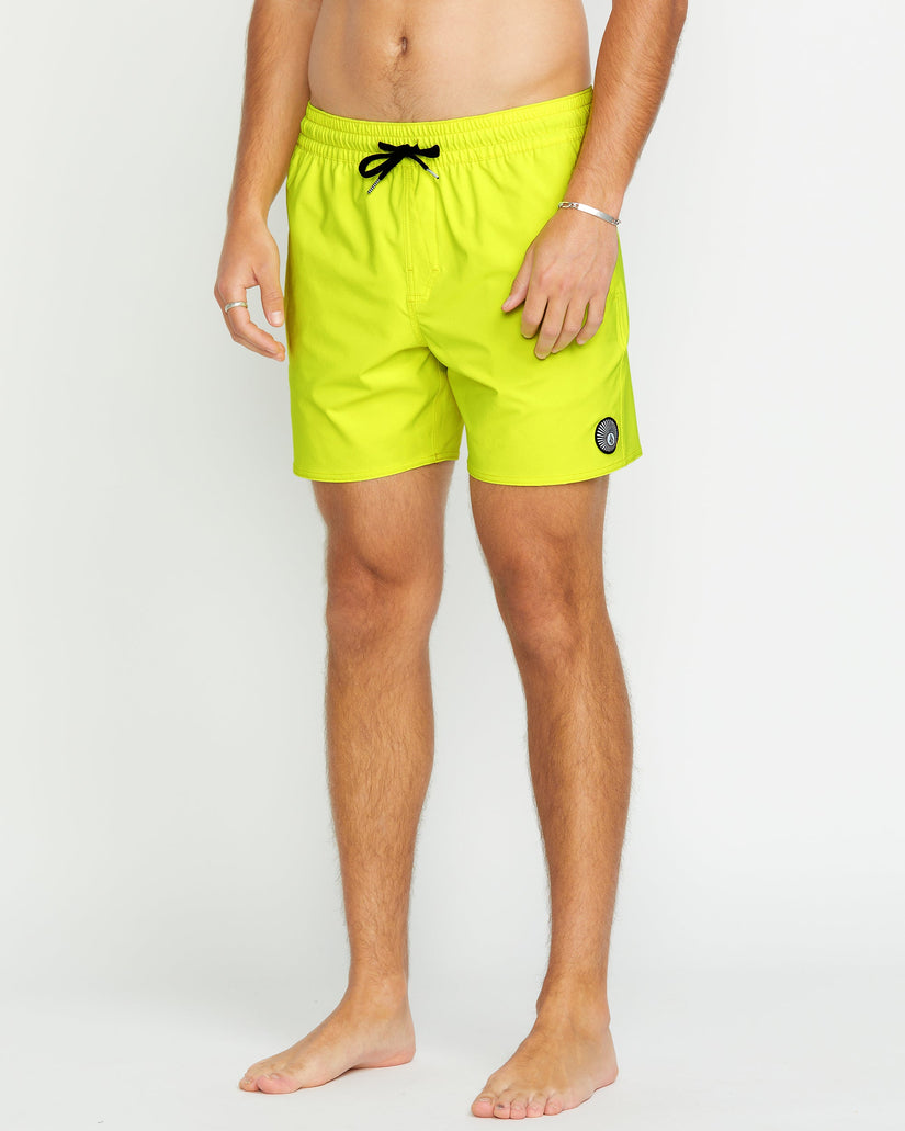 Lido Solid Trunk 16" Boardshorts - TENNIS BALL
