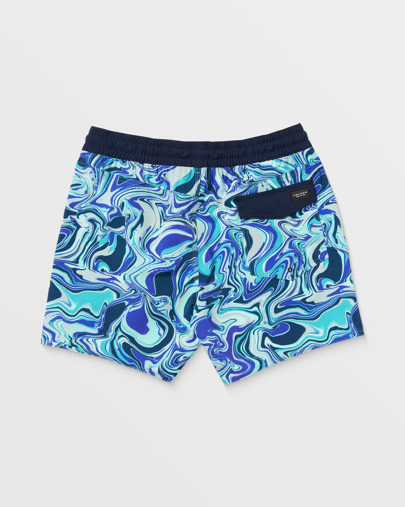 Lido Print Trunk 16" Boardshorts - NAVY