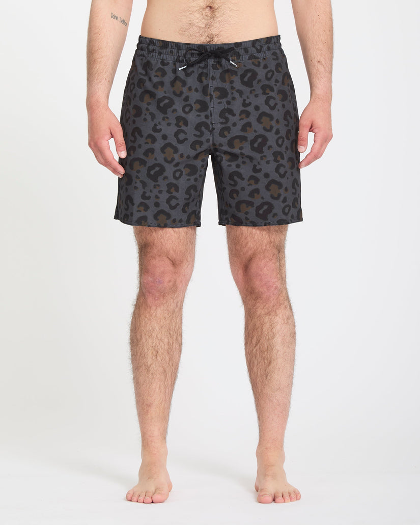 Melange Trunk 17" Boardshorts - Asphalt Black