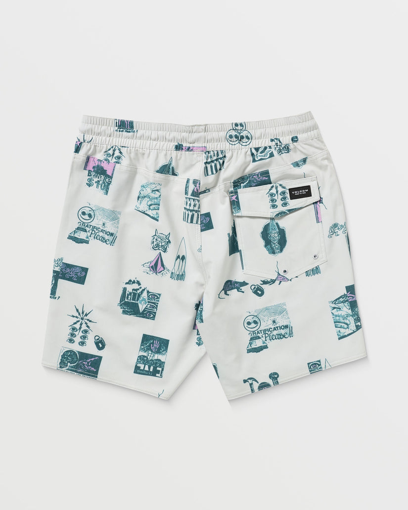 Psyche Cotton Trunk 17" Boardshorts - Stone