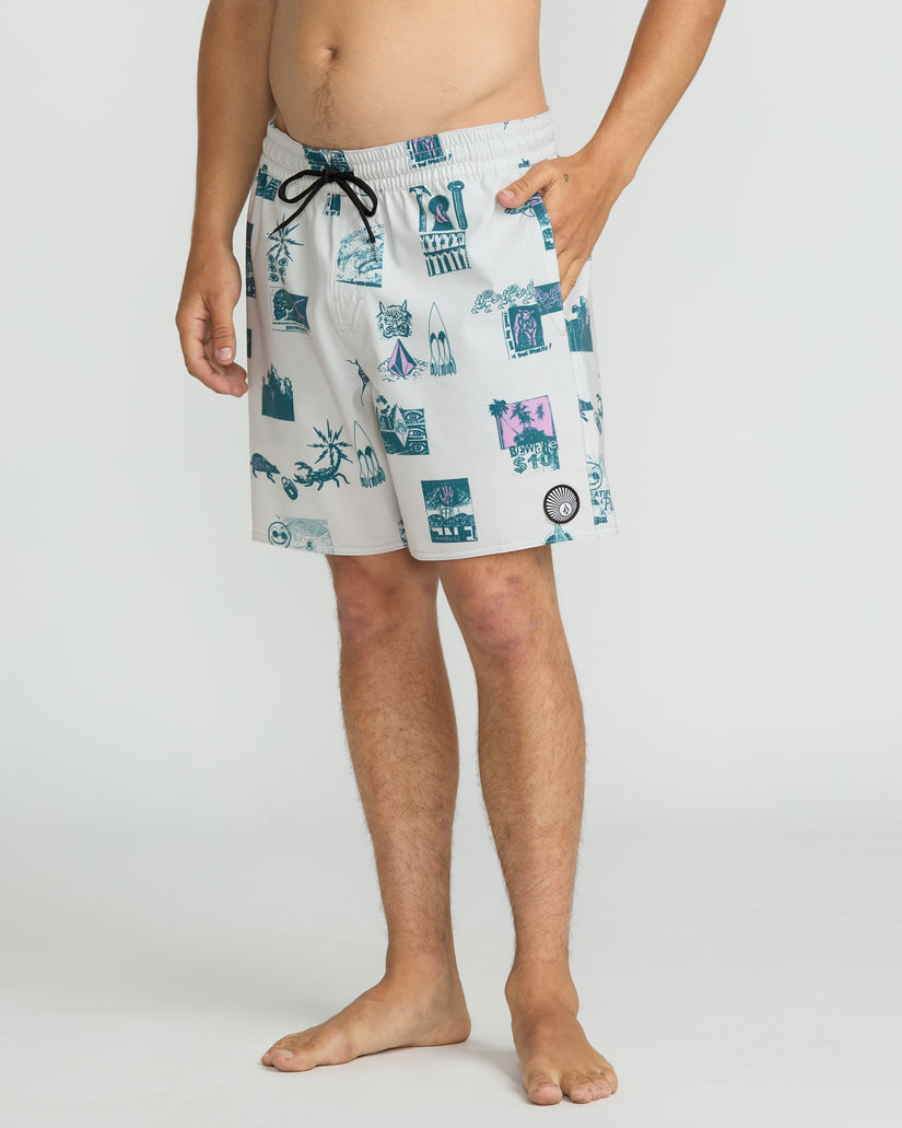 Psyche Cotton Trunk 17" Boardshorts - Stone