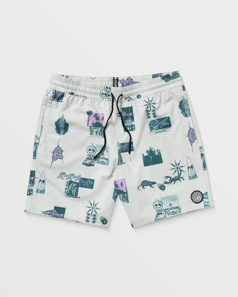 Psyche Cotton Trunk 17" Boardshorts - Stone
