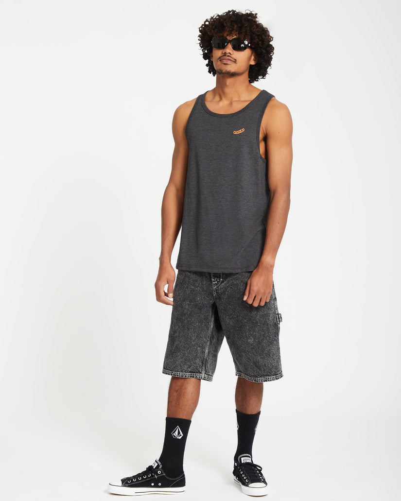 Pistol Stone Tanktop - HEATHER BLACK