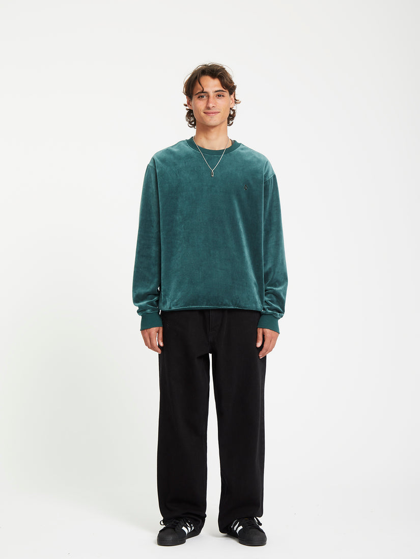 Single Stone Velvet Sweatshirt - Evergreen