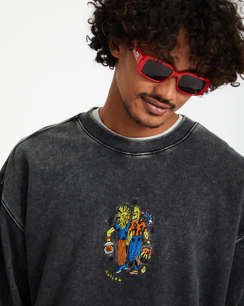 Bob Mollema Pullover - LIGHT ACID BLACK