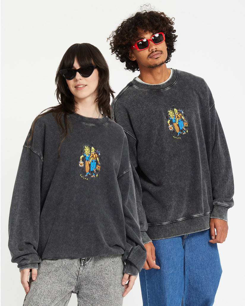 Bob Mollema Pullover - LIGHT ACID BLACK