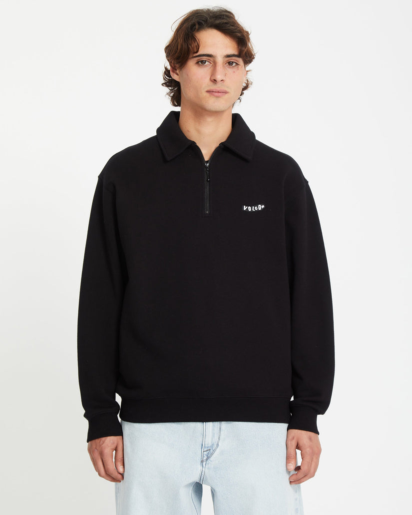 Nevermine Terry Pullover - BLACK