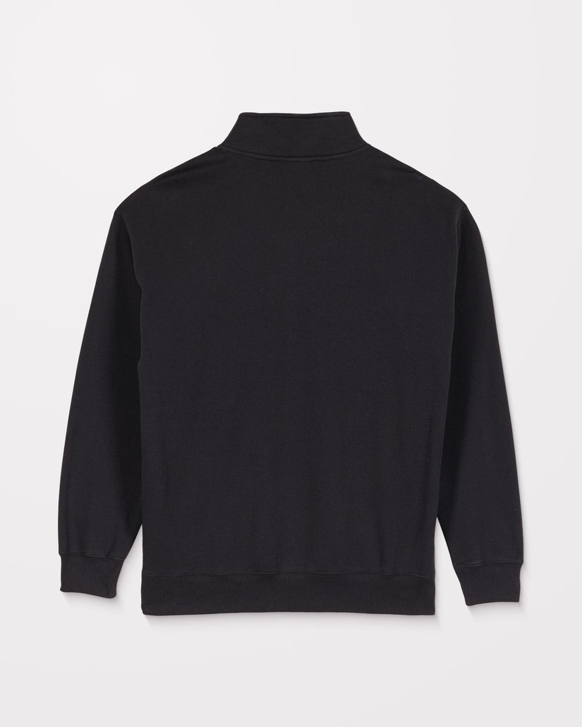 Single Stone Zip-Sweatshirt Mit - Black
