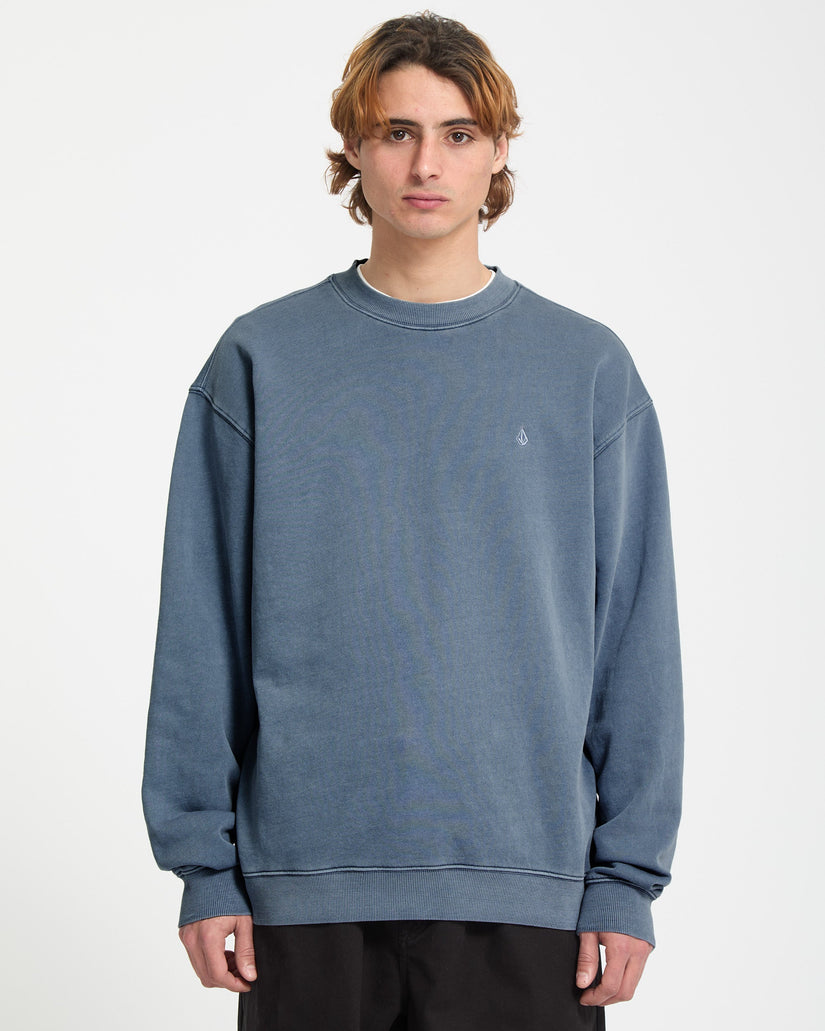 Single Stone Fleece-Sweatshirt - Blue Wash