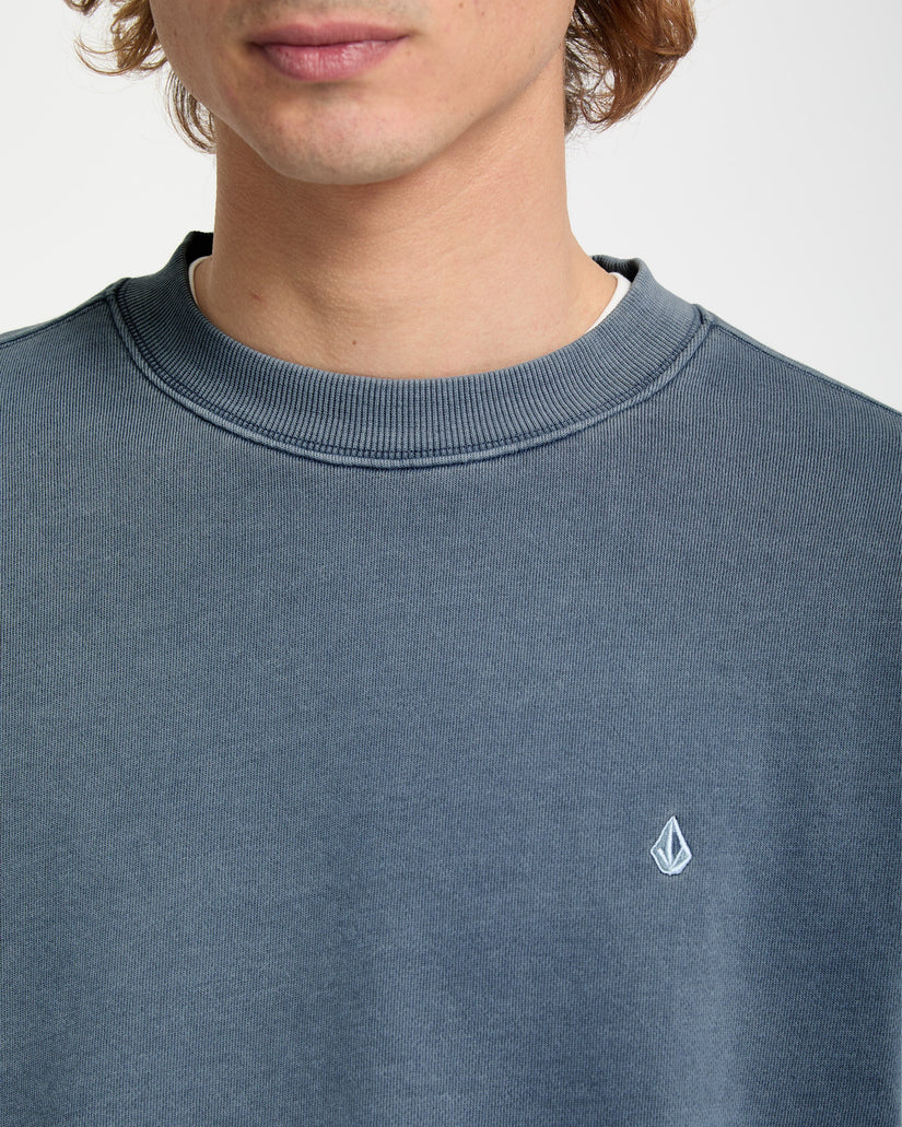 Single Stone Fleece-Sweatshirt - Blue Wash