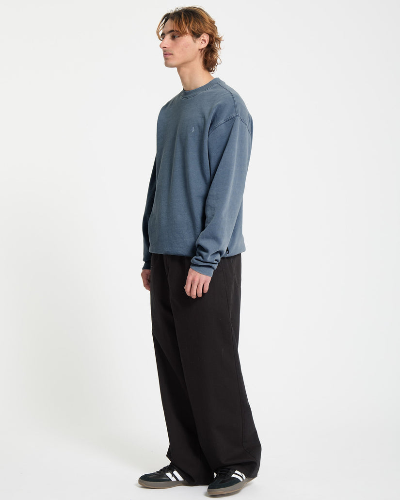 Single Stone Fleece-Sweatshirt - Blue Wash