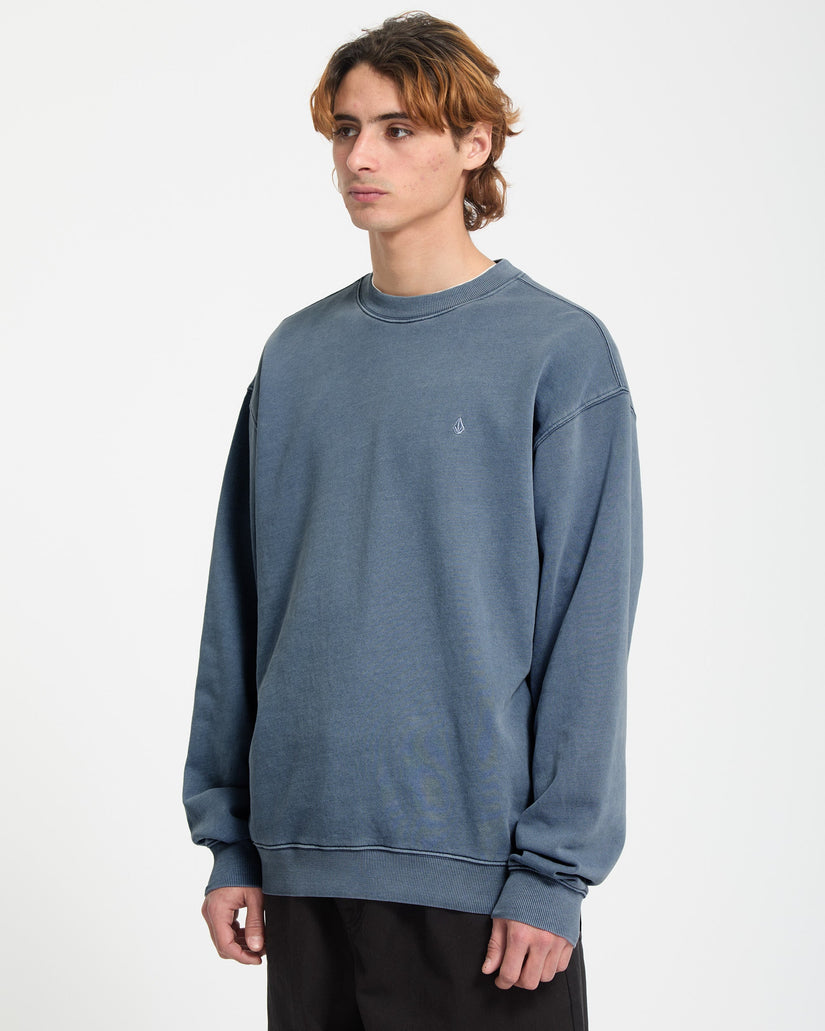Single Stone Fleece-Sweatshirt - Blue Wash