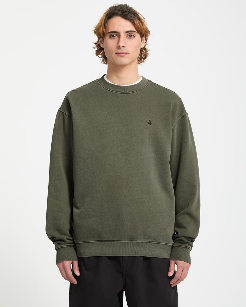 Single Stone Fleece-Sweatshirt - Dark Olive