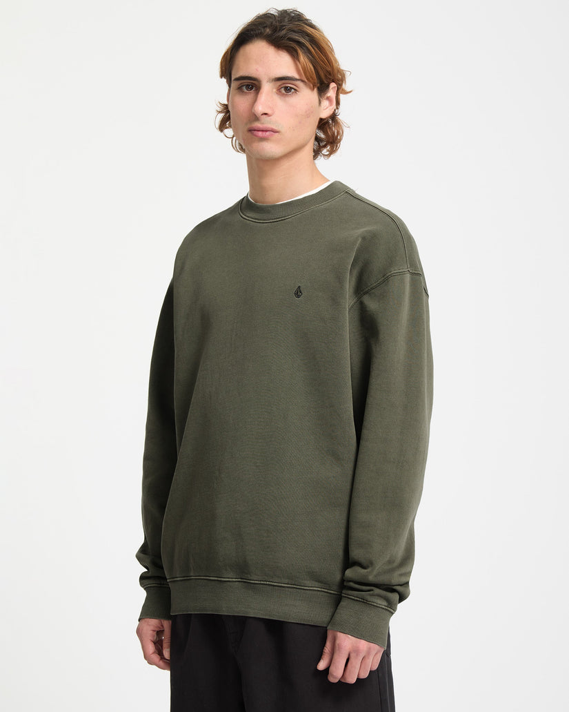 Single Stone Fleece-Sweatshirt - Dark Olive