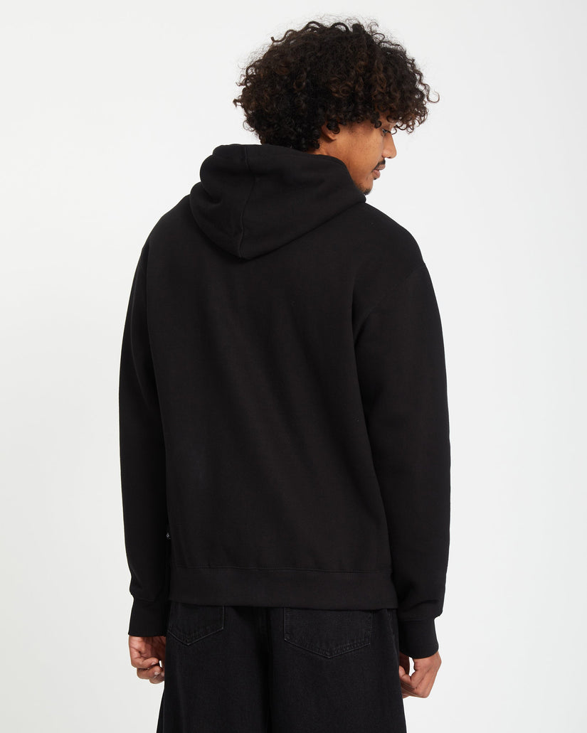 Single Stone Full Zip Kapuzenpullover - BLACK